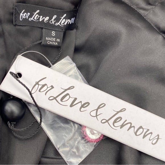 NWT FOR LOVE & LEMONS Shailee Mini Dress In Mulberry, S - Picture 14 of 15